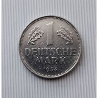 1 марка 1954 года (F) Германия. Федеративная республика (ФРГ).