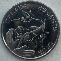 Канада 25 центов 2017 г. Надежда на зелёное будущее. 150 лет Конфедерации Канада