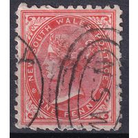 55.Aust. Великобритания. Австралийские штаты. Новый Южный Уэльс. Стандарт. 1886 г. 1p. Mi.#61C.