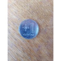 Монеты. Литва 1 цент 1991 г.