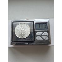 500 лир 1973 года. Италия, Ватикан - Папа Павел VI (1963 - 1978). Серебро 835. Монета не чищена. П45680.