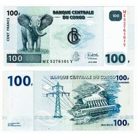Конго 100 франков образца 2022 года UNC p98 серия МЕ