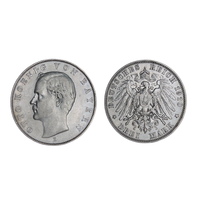Шикарная монета 3 марки 1910 года Германия - Бавария Серебро  В коллекцию Много лотов с рубля Лот 7