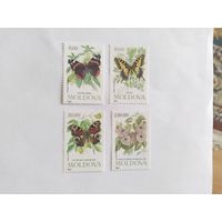 Молдавия 1993  4 м бабочки