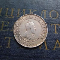 1/2 пенни 1909 Ямайка #017-A01 XF