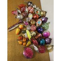 Ёлочные новогодние игрушки СССР !!! МЕГА ЛОТ !!!С РУБЛЯ !!! БОЛЕЕ 40 ШТУК !!!