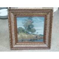 Старинный Гобелен в раме, торги с Рубля