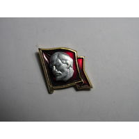 Значок с изображением В. И. Ленина. .