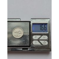 5 сентаво 1956 года. Гватемала, Республика Гватемала (1949 - 2026). Серебро 720. Монета не чищена. H45596.