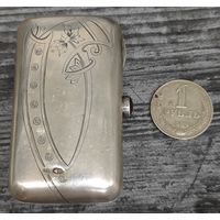 Кошелек/портсигар. Царизм. Василий Наумов. 19 век. Царизм. Серебро 84пр. 58 грамм. Механизм идеально