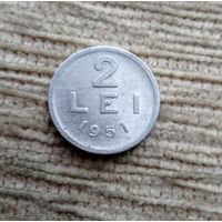 Werty71 Румыния 2 лея 1951 Редкая в состоянии лей кукуруза овёс рожь