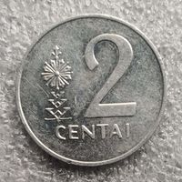 Литва 2 цента   1991 г.  (2)