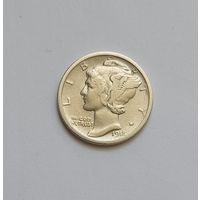 10 центов.1918г. 900 пр., Соединенные Штаты Америки (1909 - 1950).