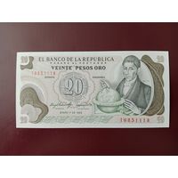 Колумбия 20 песо 1983 UNC