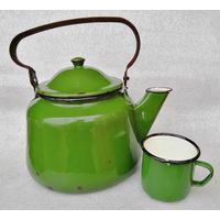Армейские чайник и кружка. СССР,