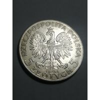5 злотых 1934г UNC