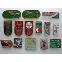 Виды спорта, цена за 1 шт., на выбор.