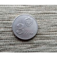 Werty71 Кыргызстан 3 сома 2008 Киргизия