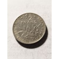 Франция 1/2 франка 1974