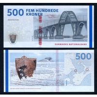 Дания 500 крон 2009 A г. (2019 г.) (P-68f(1), UNC) [Rohde - Moller]