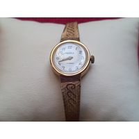 Часы Чайка СССР. Позолота AU. Браслет.