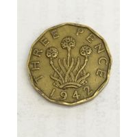Великобритания 3 пенса 1942