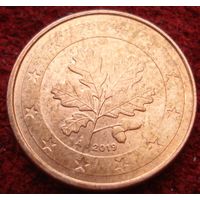 443:  1 евроцент 2019 А Германия