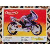 Вкладыш Turbo (Турбо) 5 серия (261-330, Yellow, золотая толстая рамка), номер 327, Yamaha Morpho II. #2. Возможен небольшой торг.