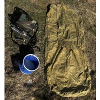 Спальник + рюкзак + стул + ведро + газ.баллон + гарелка