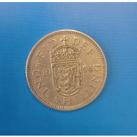 Великобритания 1 шиллинг 1954 год для Шотландии