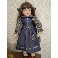 Кукла Gilde Handwerk collektion, 80-е годы,  Германия. Фарфор. Высота 52 см. Подставка