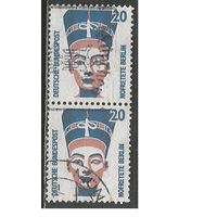 ФРГ. Бюст королевы Нефертити. 1989г. Mi# 1398. Сцепка.