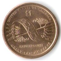 1 доллар США 2010 год Сакагавея Пояс Гайавата двор Р _состояние aUNC