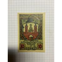 Нотгельд 10 пфеннигов 1921 год. -2712