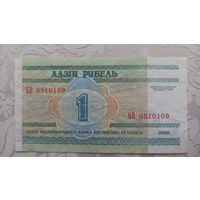1 рубль 2000 серия БВ самая редкая