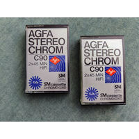 Аудиокассета "AGFA Stereo-chrom C90" - 2 шт.