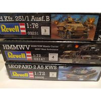 Ревел,сборные модели  танков масштаб 1:72,1:76,одним лотом 3 модели