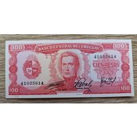 Werty71 УРУГВАЙ 100 песо 1967 UNC банкнота