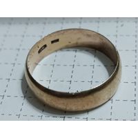 Кольцо серебряное в позолоте, клеймо, 875 проба. Ag 3,64g , р-р 21.  (5)