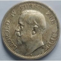 2 марки 1906 Липпе. Редкая монета. Возможен небольшой торг.