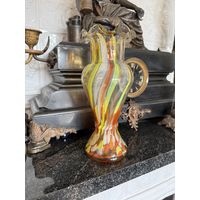 Винтажная ваза сульфидное цветное стекло СССР