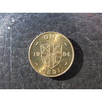 Гана 1 седи, 1984. С 20 копеек. Распродажа коллекции. Смотрите другие лоты.
