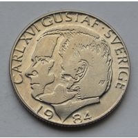 Швеция, 1 крона 1984 г.