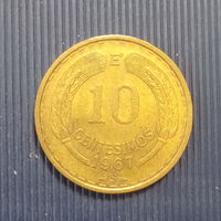Чили 10 чентесимос 1967 год кондор