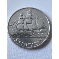 5 злотых 1936  год.  Польша, Кораблик.