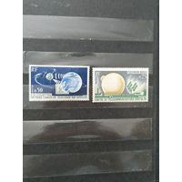 1962 Франция 100 лет космос телекоммуникации чистая серия клей MNH** полная серия (2-11)