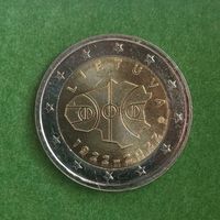 Литва  2 евро 2022 "100-летие баскетбола в Литве". UNC из ролла.