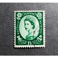 Марка Великобритания 1952-1954 Королева