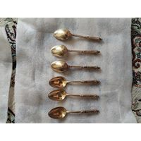 Старинный кофейный  набор . Франция позолота..