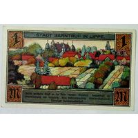 РАСПРОДАЖА!!! - ГЕРМАНИЯ БАРНТРУП (Северный РЕЙН-ВЕСТФАЛИЯ) 1 марка 1921 год - BU!